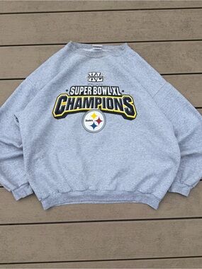 Vintage 2006 Pittsburgh Steelers Super Bowl XL Champions Crewneck Size XL